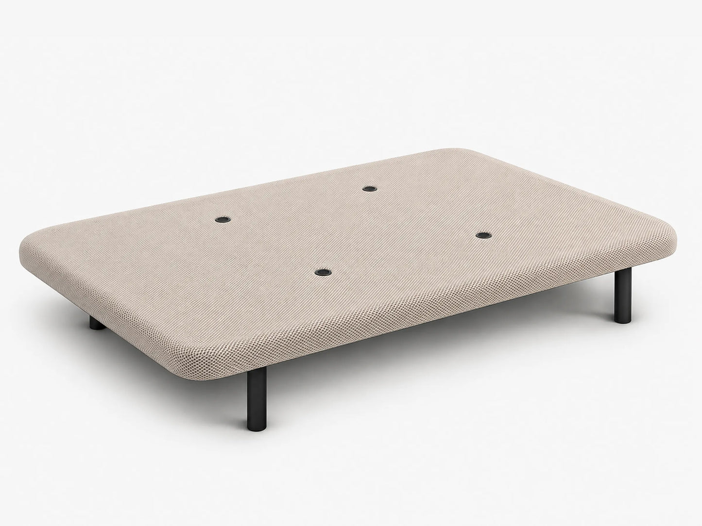 Base Estofada 3D de cor Bege com Aeradores Antibolor